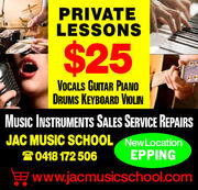 $25 PRIVATE MUSIC LESSONS